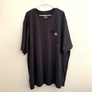 Carhartt 3XL Men's Black Cotton Blend Tagless Logo Pocket Short Sleeve T-Shirt